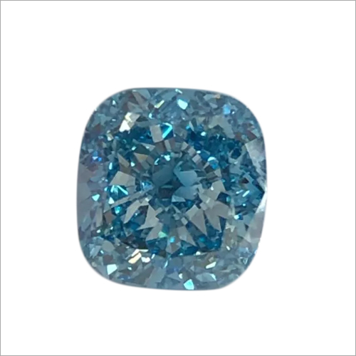 Princess Shape Blue Lab Grown Diamond