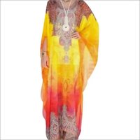 Ladies American Crape Digital Printed Kaftans