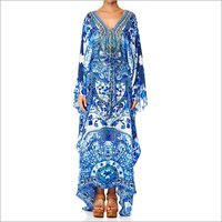 Ladies American Crape Digital Printed Kaftans