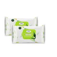 Claret Sixer Pack Supple 4 In 1 Facial Tissue Box With Aleovera Wet Wipes (Skin & Object Cleaning) 2 Pack Of 25 Wipes