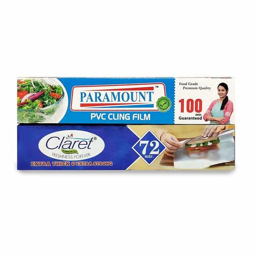 Claret Jodi Pack 72 Mtr Aluminium Foil Roll With Paramount Pvc Cling Film 100 Mtrv