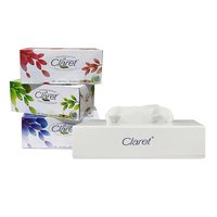 Claret SUPER 4 PACK 3 in 1 Facial Tissue Box With Big Facial Tissue Dispenser