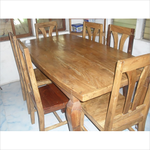 6 Seater Wooden Dining Table Set