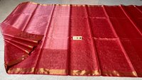 Pure Tussar (Kosa) Silk Handloom Hand Border (Baster Figure Weaved) Saree