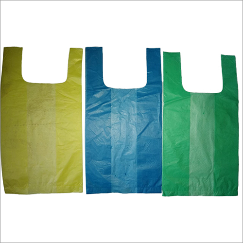 Plastic U Cut Carry Bag - Plastic Material, Various Sizes Available, Multiple Colors | Ideal for Grocery Shopping