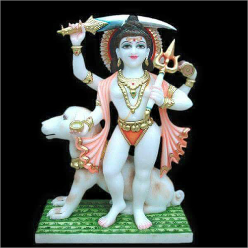 White Marble Bhairav Statue