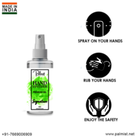Palmist Hand Sanitizer Spray 50ml - Ethanol & Isopropyl, 70% Alcohol, Transparent | Pack Of 3 With Tizuka, Signature & Brace Fragrances
