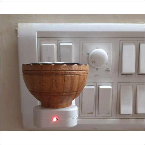 Hardwood Electric Camphor Diffuser - Brown Wood Compact Size for Easy Handling | Durable Eco-Friendly Shock-Proof Design Hindu Theme