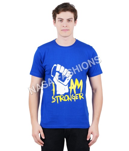 Mens Printed T-Shirt - Cotton, Customized Sizes from XS to XXXL | O-Neck, Short Sleeves, Vibrant Patterns