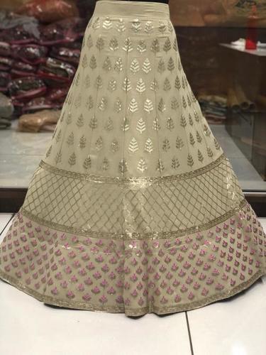 Cream Colour Ethenic Lehenga