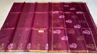 Pure Tussar (Kosa) Silk Handloom All Over Flower Weaved Saree