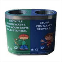 Dual Compartment Stainless Steel Dustbin