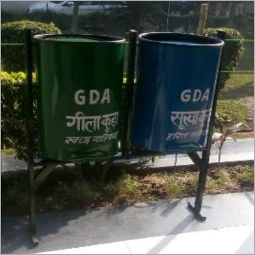 Color Coated Hanging Dual Dustbin
