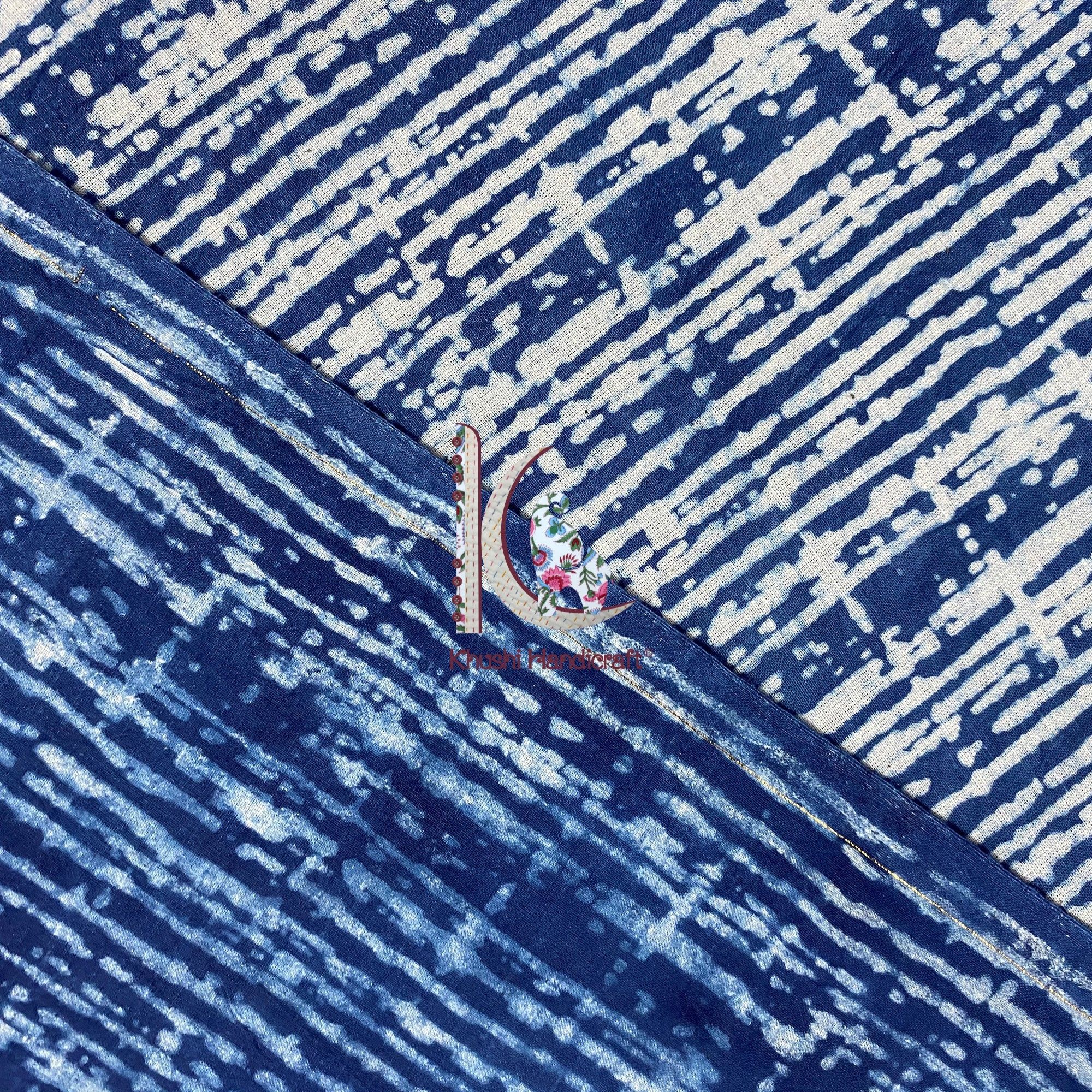 Eco-friendly Indigo Print Fabric Used For Stoles And Scarves