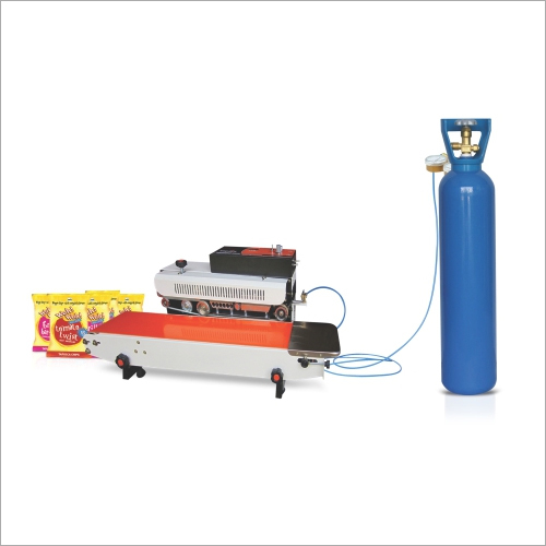 Gas Flushing Continuous Band Sealer - Stainless Steel, 100x50x30 Cm | Gas Flushing, Continuous Sealing, High Speed, Precise Sealing, Adjustable Gas Flow
