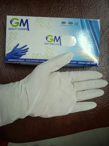 Latex Examination  Gloves Color Code: White