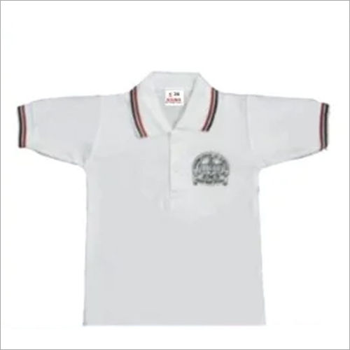 School White Collar T Shirt