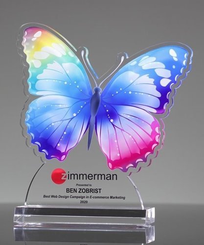 Butterfly Glossy Acrylic Awards