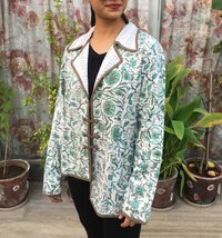 Multicolor Cotton Kantha Women Jacket