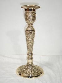 Brass Embossed Candle Holder Application: Home Decor