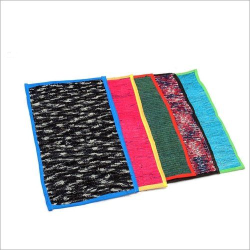 Multicolor Velvet Door Mat - Rectangle 13x19, 16x27 Inches | Washable Jute Material, Vibrant Design for Home Use