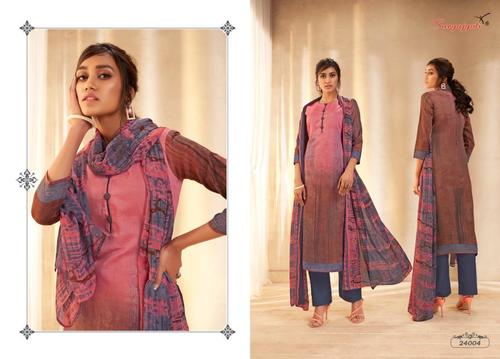NAISHAA VOL-24 - Satin Cotton Dupatta 2.5x2.5x2.25 Meters | Multicolor Design, Packed in Exclusive Pouch with Leather Bag