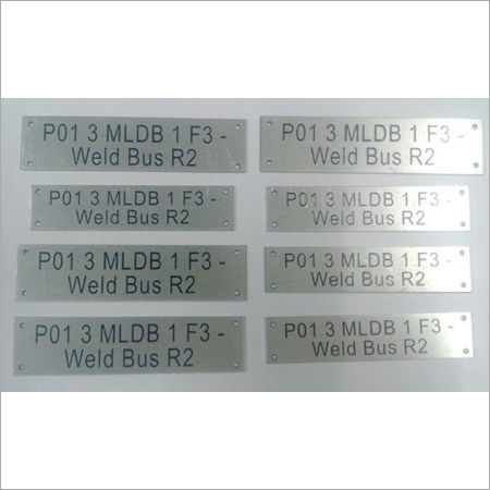 Silver Aluminum Engraved Cable Tags