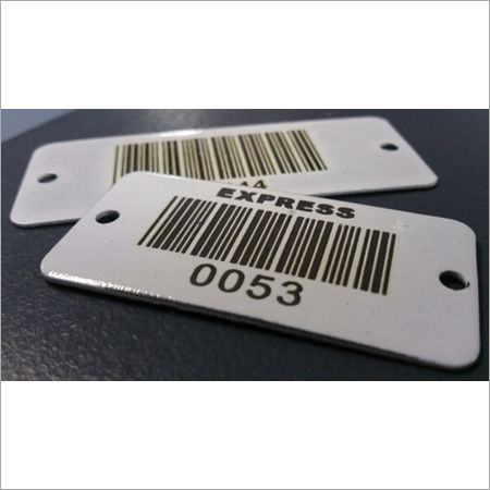 White Barcode Tag