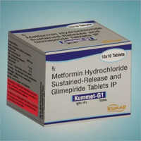 Metformin Hydrochloride  & Glimipride Sustained release  Tablets IP