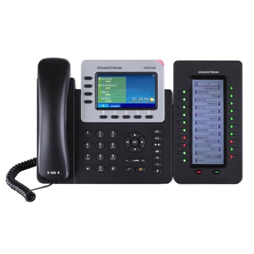 Grandstream GXP2140 IP-Phone - Black, 4.3 Inch, Dual Line | HD Audio, Dual Screens, SIP, Easy Setup