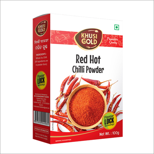 100 gm Box Packing Red Chili Powder