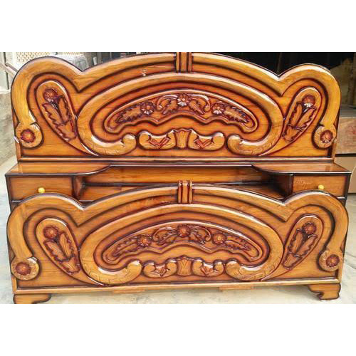 Sagwan Wood Bed Headboard