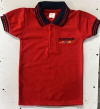 School Cotton T-shirt - Cotton, Various Sizes S, Unisex, Short Sleeves, Moisture Absorbent, Breathable, Custom Logo Available | Ideal For Primary, Middle, High School Students