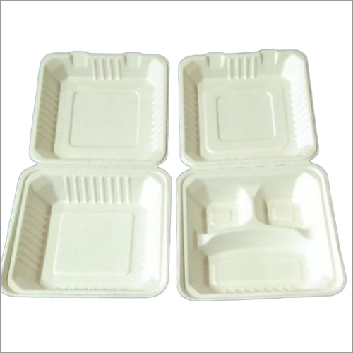 Disposable Bagasse Clamshell Box
