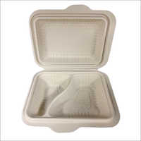 Cornstarch Clamshell Boxes - 6 Inch | Disposable, Ideal For Events And Parties