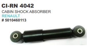 Cabin Shock Absorber Renault - Steel, 50mm Diameter, 350mm Length, 100mm Stroke | Smooth Ride, Reduced Vibration, Durable Design