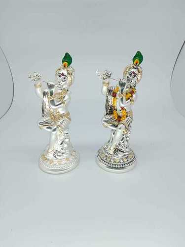 Silver Radha Krishna Statues