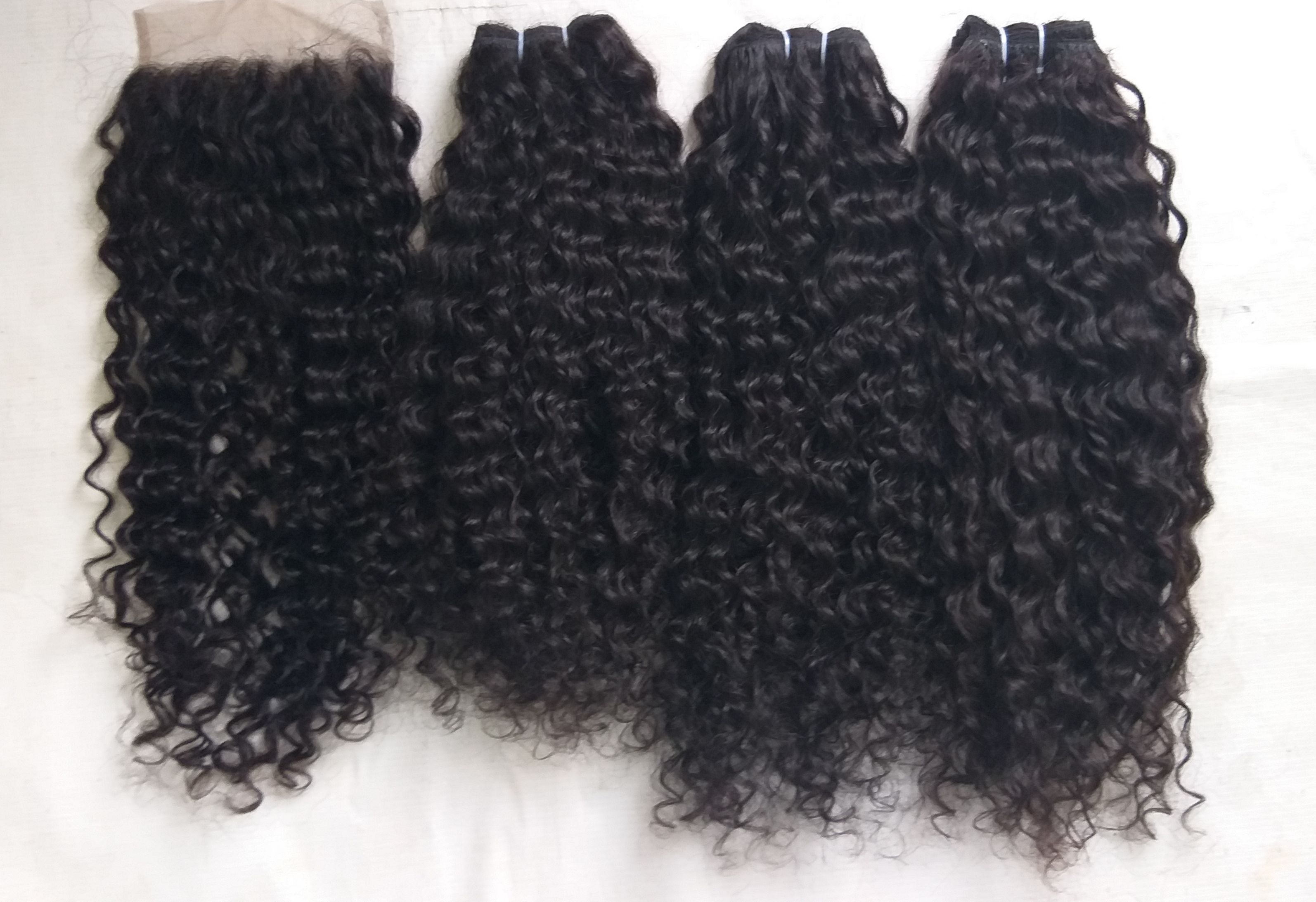 Peruvian Steam Curly double machine weft human hair extensions