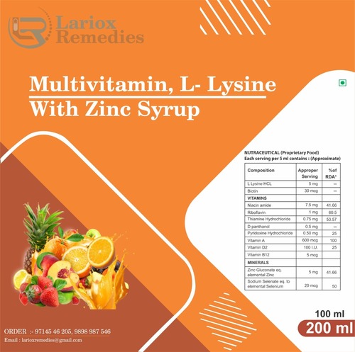 Multivitamin L-lysine Zinc Syrup