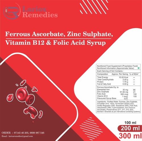 Ferrous Ascorbate Folic Acid Syrup
