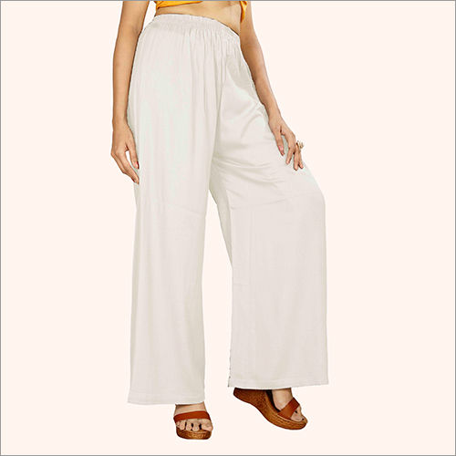 Washable Ladies White Palazzo