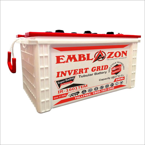 IR-1601TEM 160Ah Tubular Inverter Battery - Polypropylene, 510x220x240mm | Long Life, High Capacity, Reliable Power, Easy Maintenance