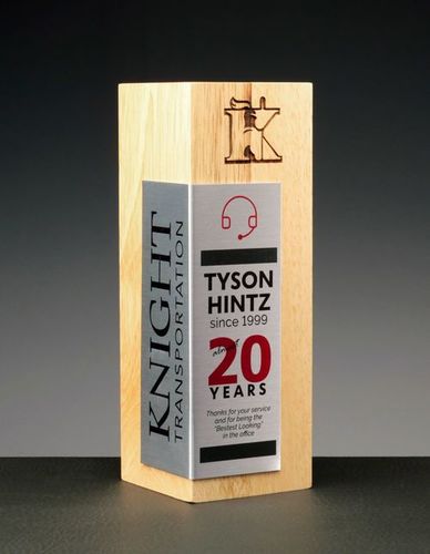 Engraved Fine Polishing Modern Look Wood Awards