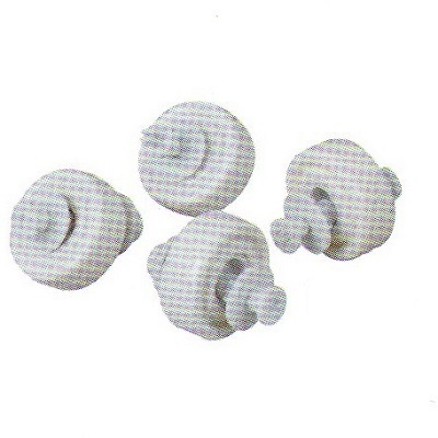 Set of 4 PVC Wheels with locks and pins