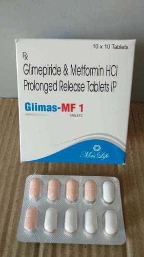 Glimepride 1mg + Metformin 500mg(SR)  Bi Layered Tablet