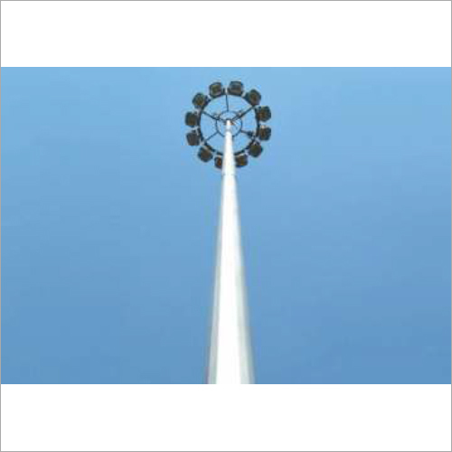 Silver Highmast Lighting Pole