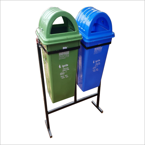 Plastic Double Dustbin With Stand