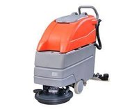 Automatic Scrubber Drier - Plastic And Metal Construction, 450 X 750 X 1100 Mm | 20 L Tank Capacity, 4 Hours Battery Life, 4 Km/h Speed, Vibrant Orange