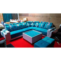Bihar Timber L Shaped Sofa Set