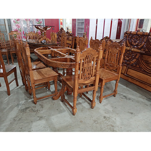 Sagwan Dining Table With 6 Chairs At, Dining Table Chairs